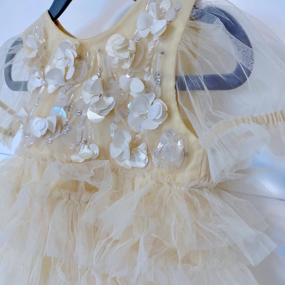 Tutu Du Monde Yellow Sequined Dress w/matching Headband - Picture 3 of 6